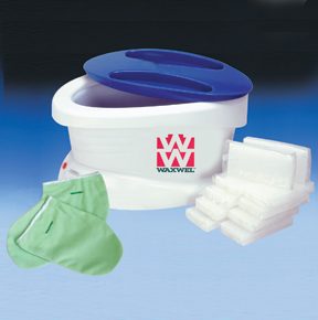 WaxWel paraffin bath with 6lb. unscented paraffin PLUS liners, mitt and bottie