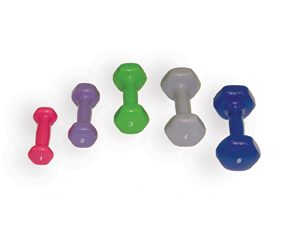 Vinyl Coated Dumbbell 10 Piece Set - 2 Ea. 1, 2, 3, 4, 5