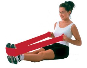 Cando Low Powder Exercise Band 50 Yard Red light