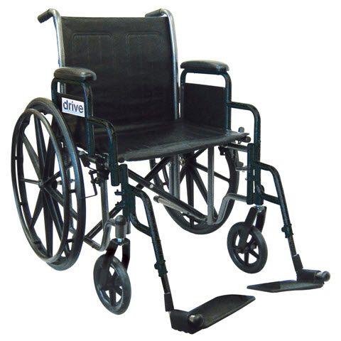 Wheelchair, 20" Silver Sport 2 w/ Detachable Desk Arms and Swing-Away Footrests