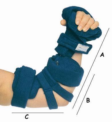 Adult Elbow/Hand Combination Orthosis, Navy, Adult 7" - 9"