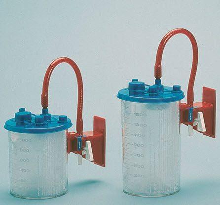 Suction Canister Liner, 1500cc w/Cap Blue 50/cs