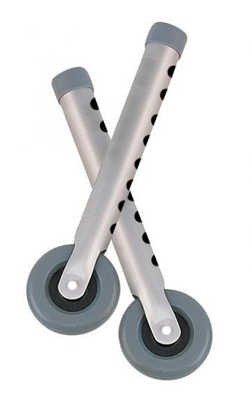 Universal Walker Wheels with Two Sets of Rear GlidesSize: 3" Wheel; Color: Gray