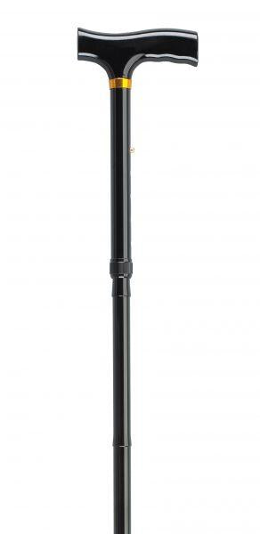 Aluminum Folding Cane, Height Adjustable Cane,Folding,Black,1EA,12/CS