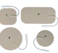 Uni-Patch R Seies Electrodes, 2"x 4" for Electrostimulation Tan - 4ea/pk