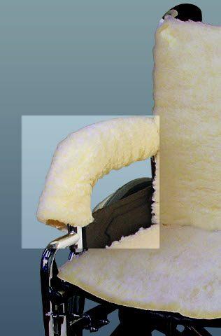 Arm Rest Cover for Wheelchairs, Sheepskin, Pair