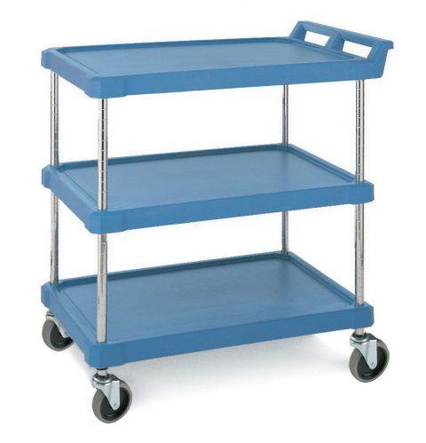 3-Shelf Cart, 400lb capacity (color choices are blue, black and gray)