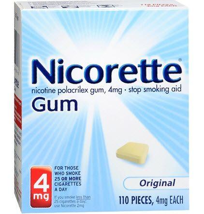 Nicorette, 4mg. Nicotine Gum 110/bx