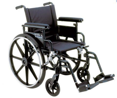 Wheelchair 14" Viper, Flip Back Desk Arms, Elevating Legrest