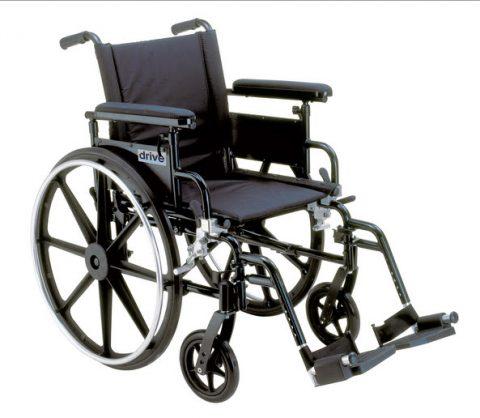 Wheelchair 18" Cruiser llI, Flip Back Detachable Full Arms, Elevating Legrest