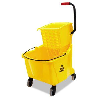 Pro-Pac Side-Squeeze Mop Wringer/Bucket Combo Yellow 8.75gal