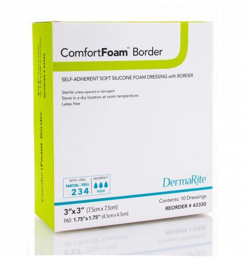 ComfortFoam Border Soft Silicone Foam Dressing 2"x5" 10ea/bx