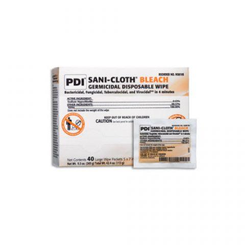 Super Sani-Cloth Bleach Germicidal Large Wipes Packets Orange Lid - 50ea/bx