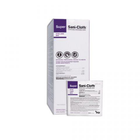 Super Sani-Cloth Germicidal XL Wipes Packets Purple Lid - 50ea/bx 3bx/cs