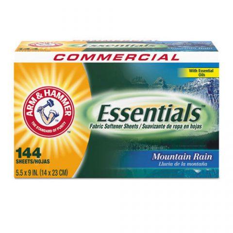 Dryer Sheets, Essentials, Mountain Rain Scent, 144ct 6bx/cs