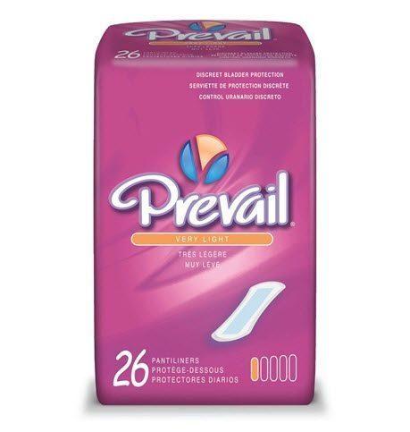 Prevail Daily Pant Liners Light to Moderate Absorbency 6"x 12.4" Small - 52ea/pk 4pk/cs