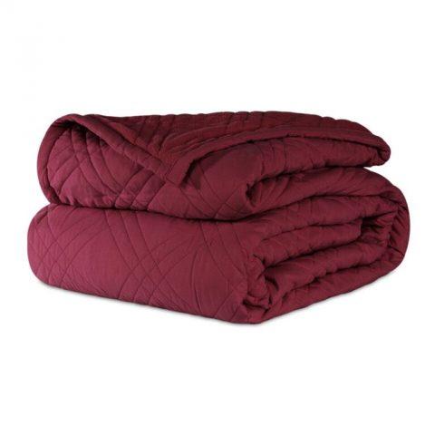 CozyCare Coverlet Throw Bedspread Burgundy 76x110 4ea/cs