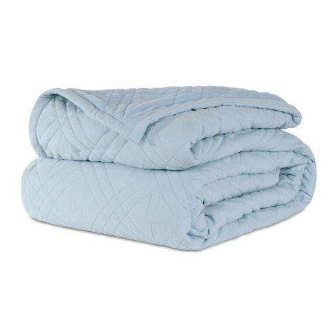 CozyCare Coverlet Throw Bedspread Minot Blue 76x110 4ea/cs