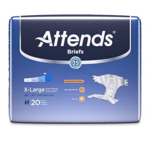 Attends Derma Dry Advance Briefs X-Large 58"-63" - 20ea/pk 3pk/cs