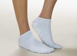 Slipper Socks 4X-Large Heather Grey One-Sided - 2ea/pk