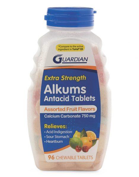 Antacid Tablets Extra Strength 750mg Asst Fruit Flavored 96's Tums Gen