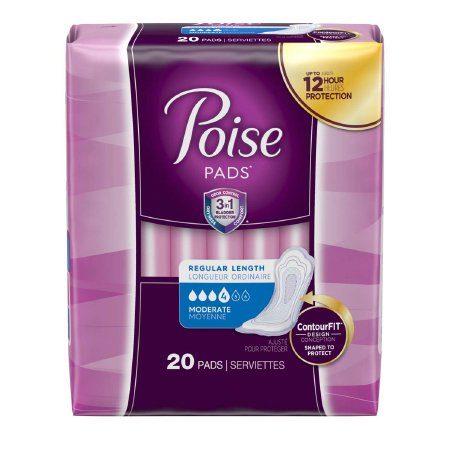 Poise Pad Moderate - 20ea/pk 6pk/cs