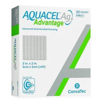 Aquacel AG Advantage Antimicrobial Hydrofiber Dressing 2"x 2" Sterile