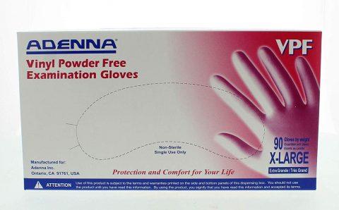 Translucent Vinyl Powder Free Exam Gloves X-Large - 90ea/bx 10bx/cs