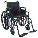 Wheelchair 18" Silver Sport 2 w/ Detachable Desk Arms and Swing-Away Elevating Legrests