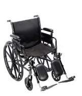 20" K3 Wheelchair W/Removable Adjustable-Height Desk Arms & Elevating Leg Rests 300lb Wt-Cap