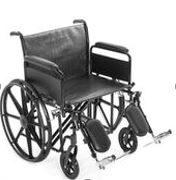 22" Heavy Duty Wheelchair W/Removable Desk Arms & Elevating Leg Rests 500lb Wt-Cap