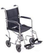 Transport Chair 19" Silver Vein w/Swingaway Footrests 250lb Cap