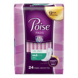 Poise Pad Light Absorbency Long Length - 24eapk 4pk/cs