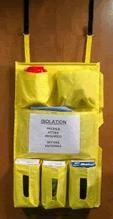 PPE Door Caddy 18 1/2"x 33" 2 Hooks Yellow