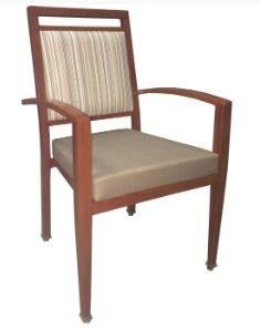 Wood Grain Aluminum Chair Bazter