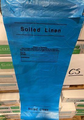 Liners HD Style 38x46 12mic BLUE/Soiled 40-45 GAL. (Roll) 25ea/rl 10rl/cs (143cs/pl)