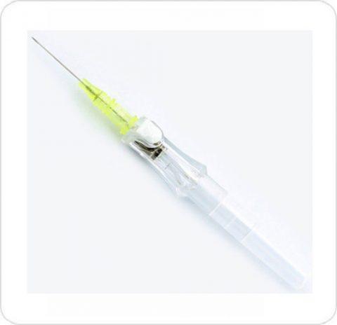 BD IV Catheters Shielded Non-Winged 24Gx 0.75" Yellow