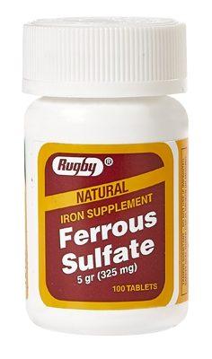 Ferrous Sulfate 325mg Tabs Red 100's