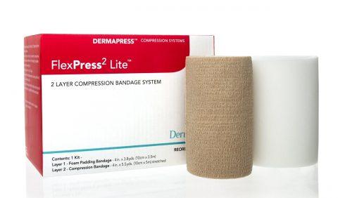 FlexPress 2 Lite 2 Layer Compression Bandage System 1 Foam Padding and 1 Cohesive Compression