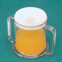 Two Handle Mug w/Lid 10oz Clear