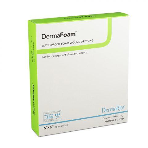 DermaFoam Non-Adhesive Foam Dressing 6''x6'' 10ea/bx