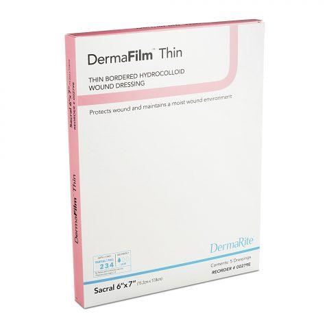 DermaFilm Pro Sacral Hydrocolloid Dressing 6"x7" 5ea/bx