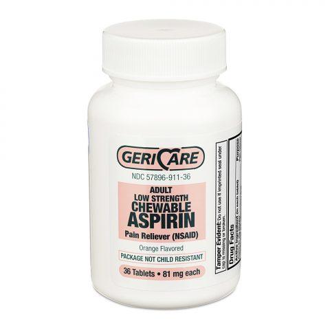 Aspirin 81mg Low Dose Chewable Tablets 36's