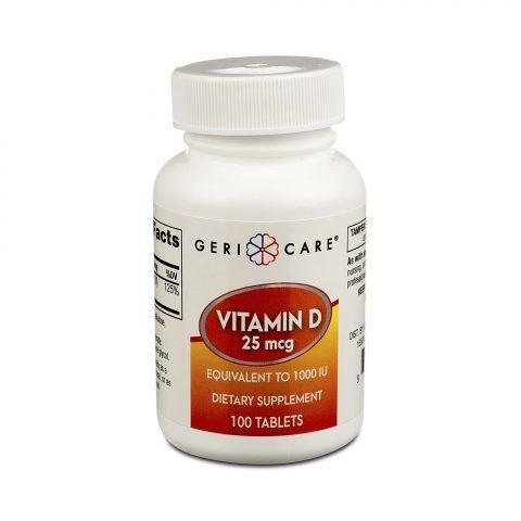 Vitamin D (D3) 1000IU/25mcg Tablets 100's