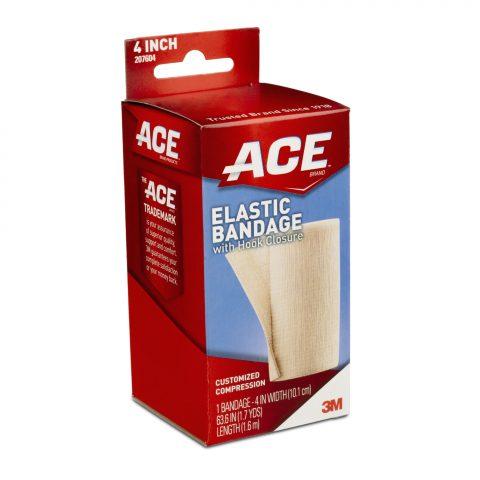 Ace Bandage 4" with Velcro Stretched 5yds Unstretched 2.5yds