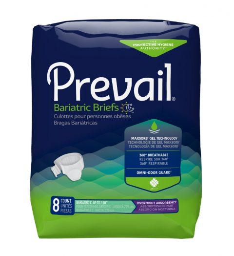 Prevail Bariatric Briefs Size C Up to 110" White - 8ea/pk 4pk/cs