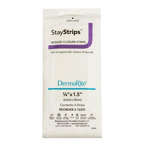 StayStrips Wound Closure Strips 0.25"x 1.5" - 6ea/pk 50pk/bx