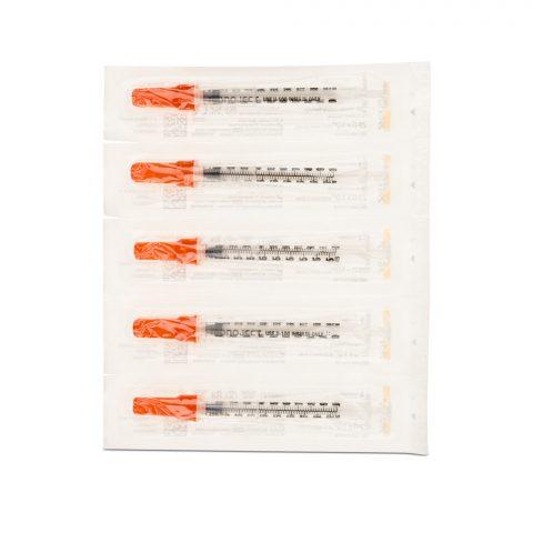 Syringe Safety Insulin 1cc 29G x 1/2" 100ea/bx