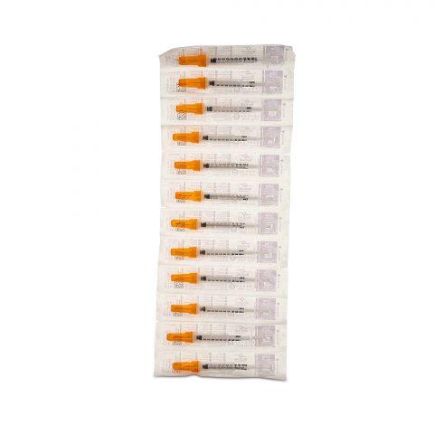 Insulin Safety Syringe 1/2cc 29g x 1/2" 0.5mL