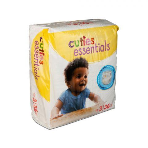 Cuties Baby Diaper - Size 3, 16-28 lbs, 4bg of 36 (144ct)